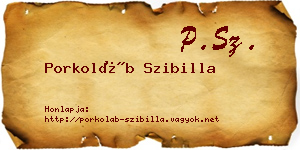 Porkoláb Szibilla névjegykártya